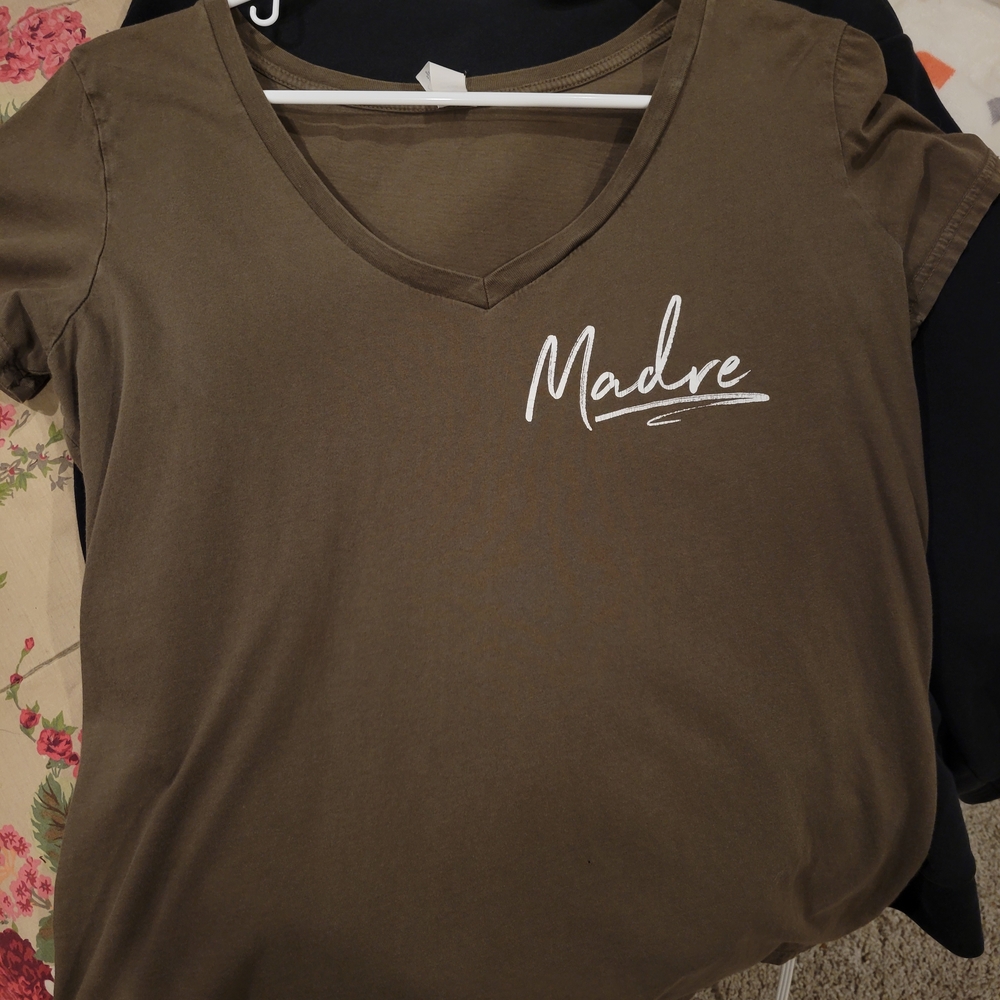 Women's Brown V-Neck Top